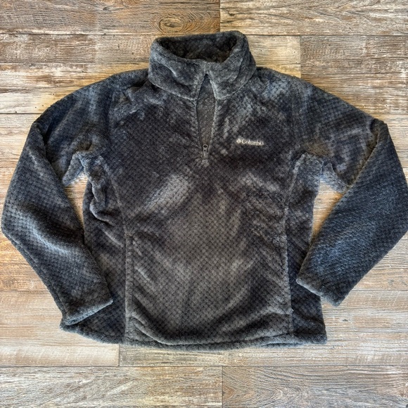 Columbia Jackets & Blazers - Columbia Fire Side Sherpa - Dark Gray - Large - 1/4 Zip Jacket